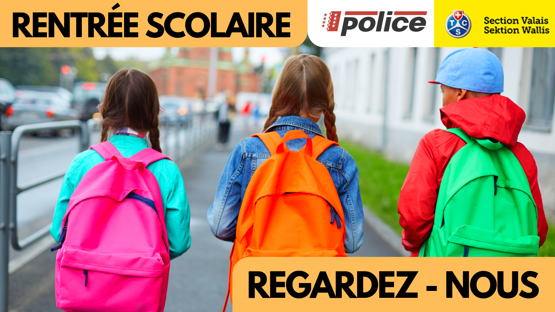 Rentrée scolaire : la Police valaisanne lance sa traditionnelle campagne de prévention